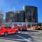 El edificio incendiado en Valencia