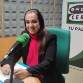 María Cobián en los estudios de Onda Cero Pontevedra