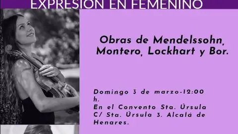 Camerata Complutense ofrece este domingo un concierto con la mujer como protagonista Cartel del concierto de Camerata Complutense