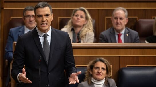 El presidente del Gobierno, Pedro S&aacute;nchez, en el Congreso de los Diputados