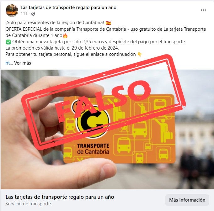 Cantabria alerta de una estafa con la tarjeta de transporte Cantabria alerta de una estafa con la tarjeta de transporte
