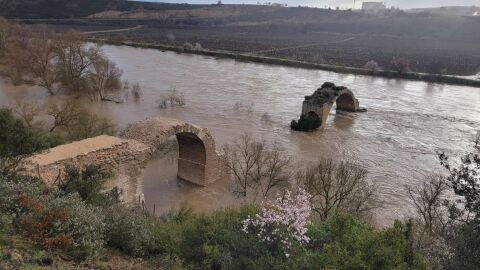 Crecida del río Ebro por La Rioja