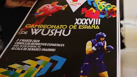 El Complejo Deportivo Espartales de Alcalá de Henares acoge del 2 al 3 de marzo el Campeonato de España de Wushu Cartel de la 38ª edición del Campeonato de España de Wushu que se celebra en Alcalá de Henares