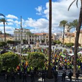 Varios centenares de agricultores se concentran en Mérida para pedir una "solución definitiva" para el sector