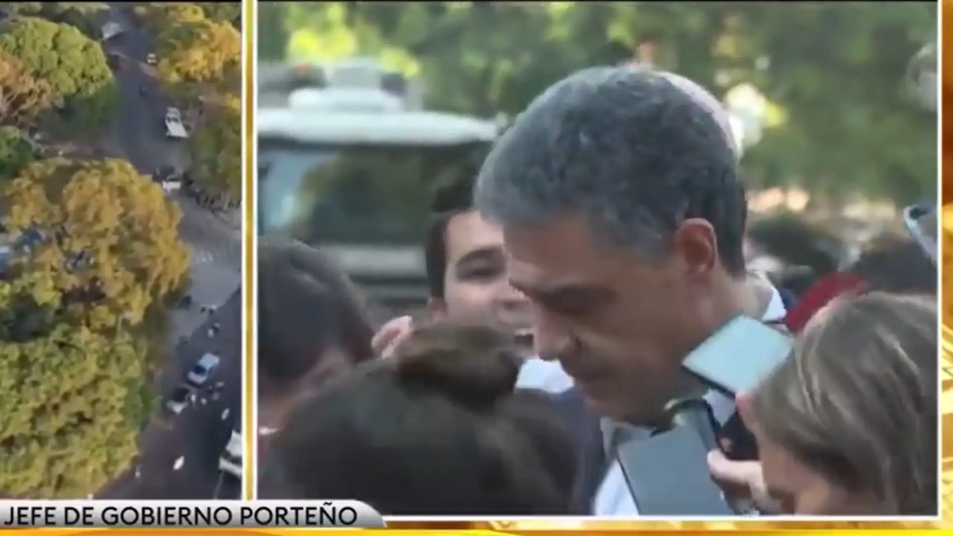 Una rata interrumpe una rueda de prensa del alcalde de Buenos Aires y acaba devorada por dos perros.
