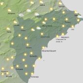 Mapa previsión meteorológica de la Agencia Estatal de Meteorología. 