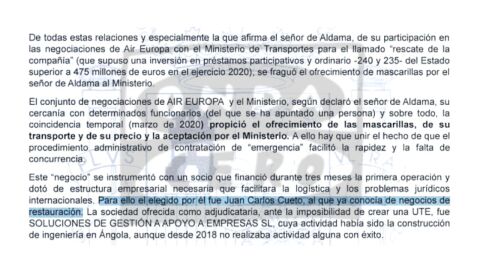 Extracto del informe de la Agencia Tributaria sobre la situación tributaria de Víctor de Aldama y sus sociedades vinculadas/ ondacero.es