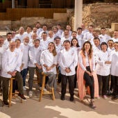 Foto de los chefs con tres Soles Repsol en el Foro Romano de Cartagena