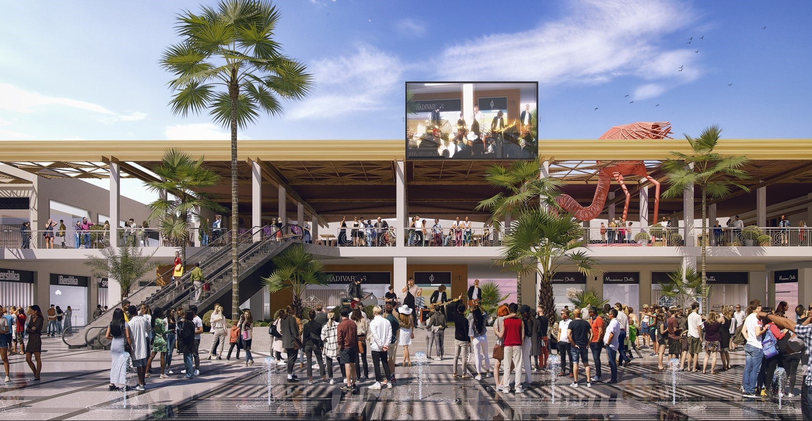 Los flamencos de la laguna rosa de Torrevieja, protagonistas de la remodelación de las zonas de ocio de Zenia Boulevard Los flamencos de la laguna rosa de Torrevieja, protagonistas de la remodelación de las zonas de ocio de Zenia Boulevard