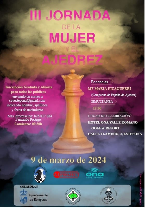 El sábado se celebrará la "III jornada de la mujer y el ajedrez" en Estepona El sábado se celebrará la "III jornada de la mujer y el ajedrez" en Estepona