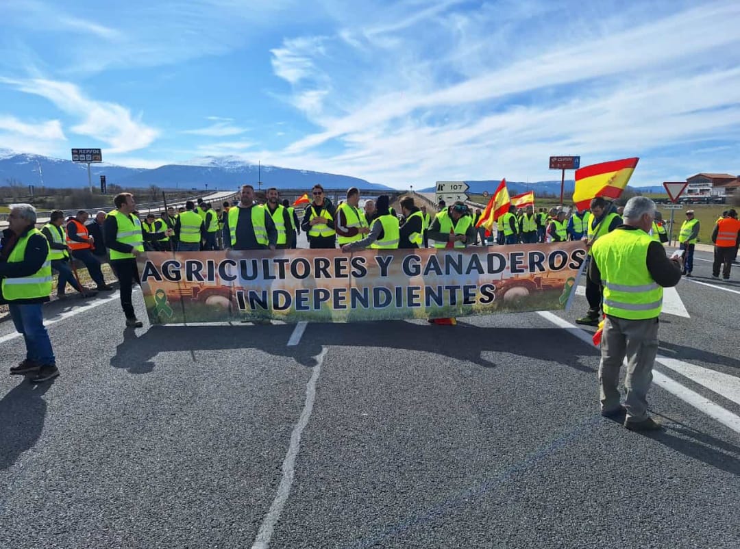 Los agricultores y ganaderos segovianos han vuelto a las movilizaciones con cortes en la A1 Los agricultores y ganaderos segovianos han vuelto a las movilizaciones con cortes en la A1
