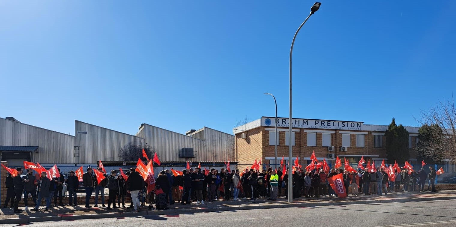 En Manzanares trabajadores de Brahm piden la readmisión del delegado de CCOO En Manzanares trabajadores de Brahm piden la readmisión del delegado de CCOO