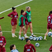 Entrenamiento de la selección femenina de fútbol