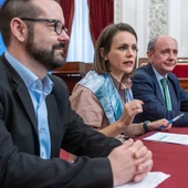 Rueda de prensa de presentación de la iniciativa en el Ayuntamiento de Cádiz Rueda de prensa de presentación de la iniciativa en el Ayuntamiento de Cádiz