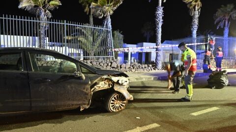 Imagen del escenario del atropello en Yaiza, Lanzarote que ha dejado 5 heridos y un bebe de 5 meses fallecido