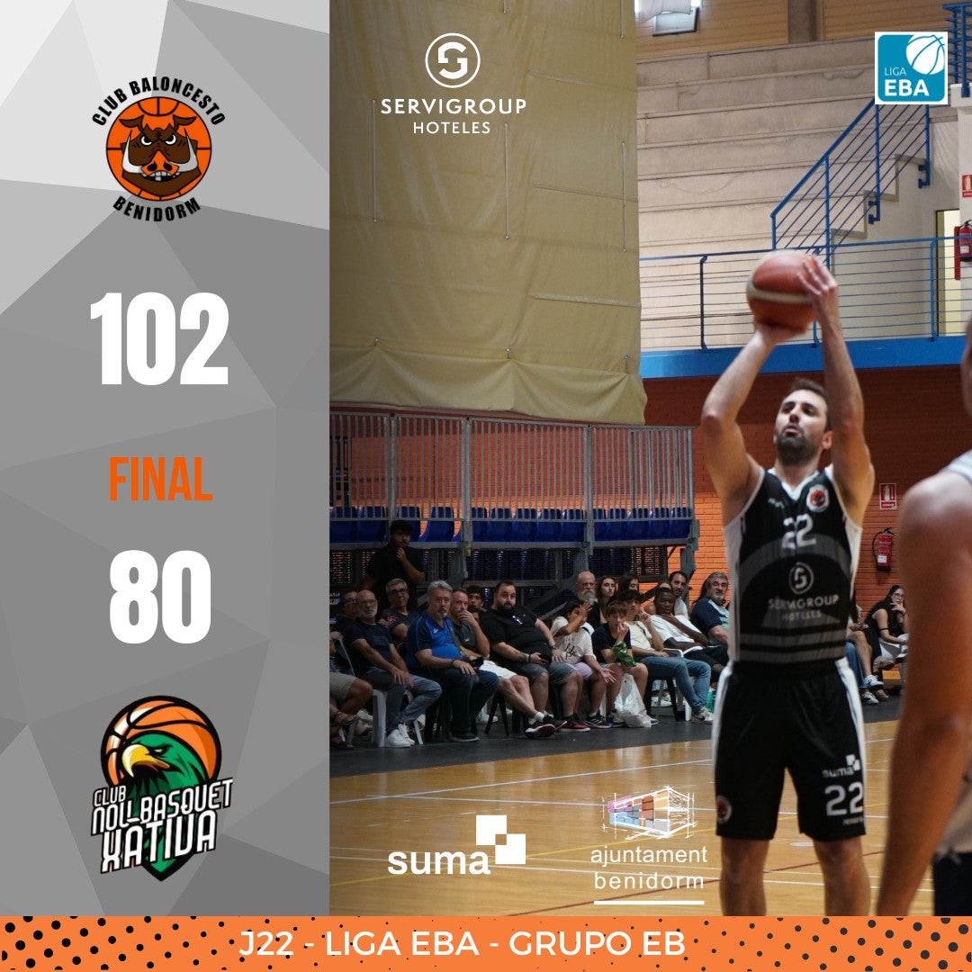 El Servigroup Benidorm logra una abultada victoria (102-80) frente al Xàtiva El Servigroup Benidorm logra una abultada victoria (102-80) frente al Xàtiva