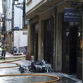 Incendio en la Parte Vieja de Donostia