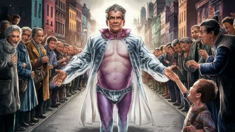 Ilustraci&oacute;n para "El traje nuevo del Emperador" de Hans Christian Andersen.