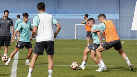 Entrenamiento del Málaga CF