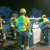 Bomberos Madrid y Samur-PC atienden a heridos en un accidente con ocho vehículos implicados en la M14.