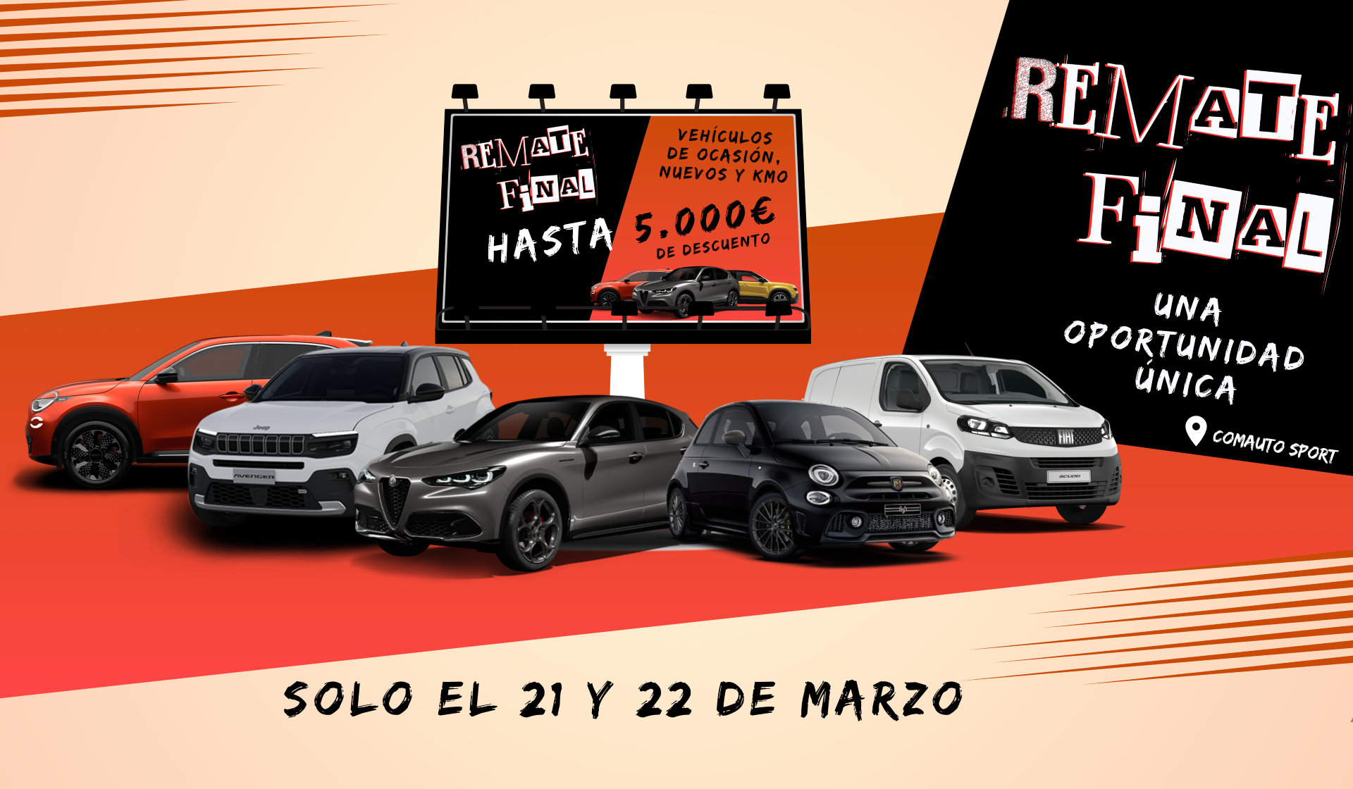 Llega el Remate Final a Comauto Sport: Conoce las mejores ofertas mejores ofertas este 20 y 21 de marzo Llega el Remate Final a Comauto Sport: Conoce las mejores ofertas mejores ofertas este 20 y 21 de marzo