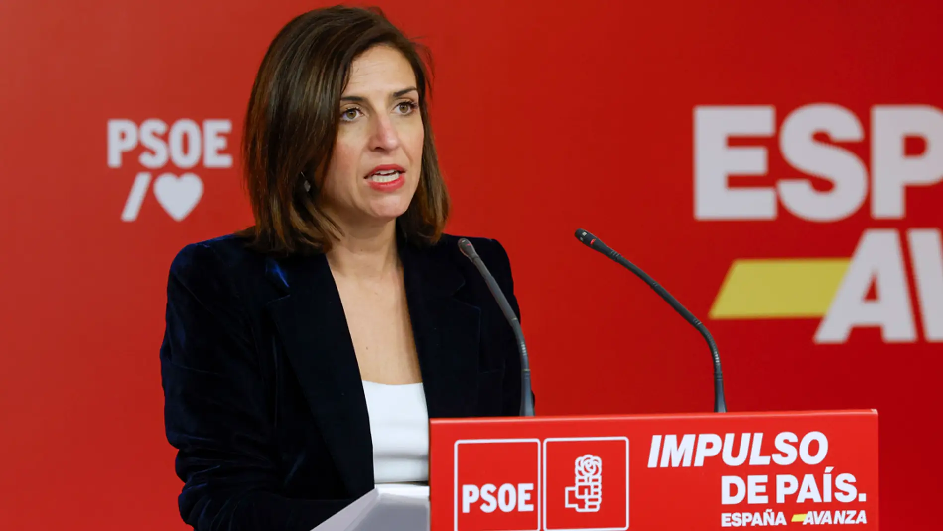 La portavoz de la Comisión Ejecutiva Federal del PSOE, Esther Peña/ EFE/ Zipi