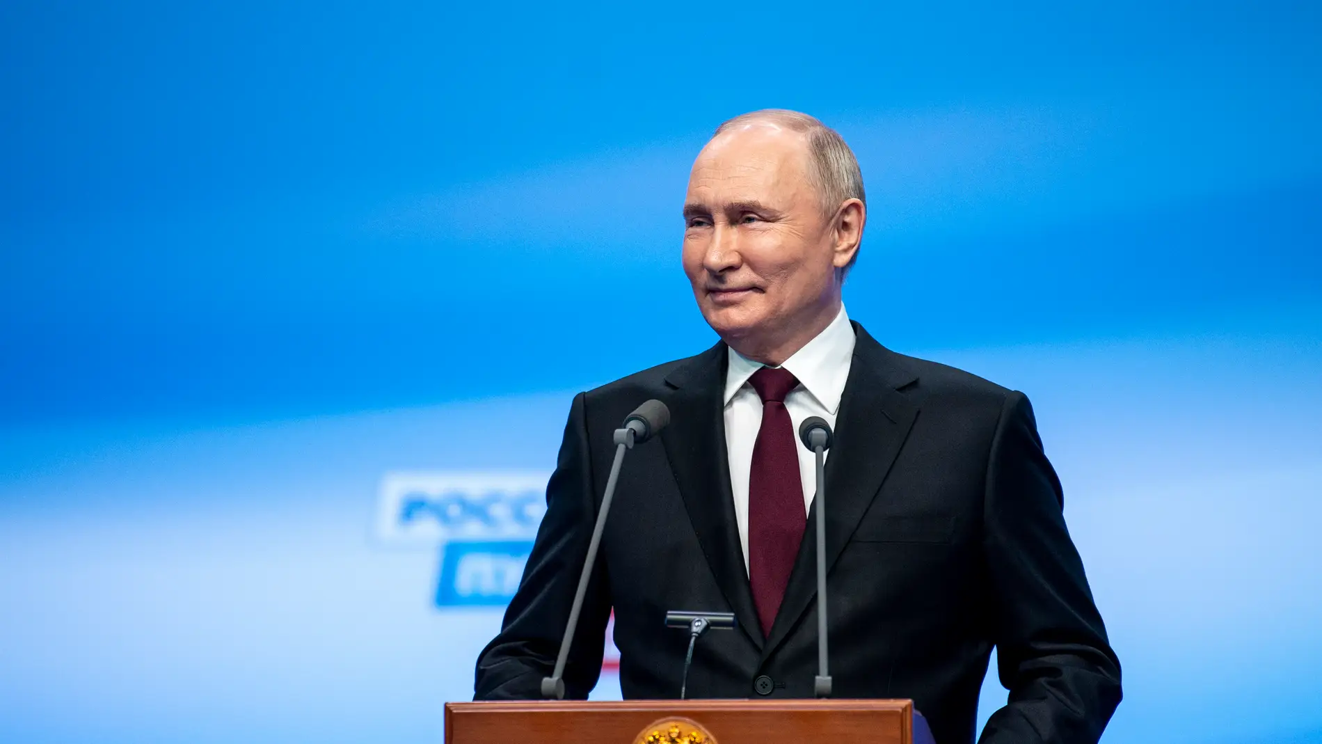 Vladimir Putin tras su victoria electoral en las elecciones presidenciales rusas