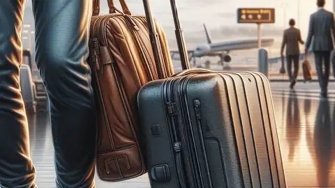 Persona en un aeropuerto Persona en un aeropuerto