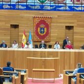 Imagen de la nueva Mesa del Parlamento constituida esta mañana. Foto: Ángeles San Luis /OC Galicia