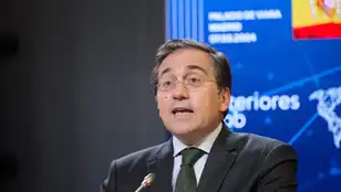 El ministro de Exterior José Manuel Albares en una rueda de prensa celebrada el pasado 7 de marzo 