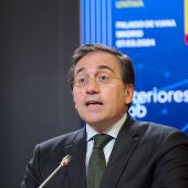 El ministro de Exterior José Manuel Albares en una rueda de prensa celebrada el pasado 7 de marzo 