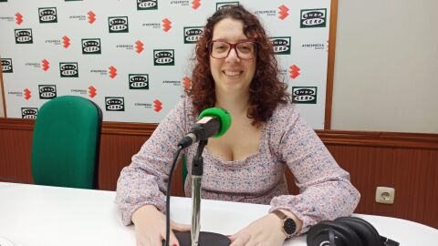 Sara Martínez, en los estudios de Onda Cero Ciudad Real