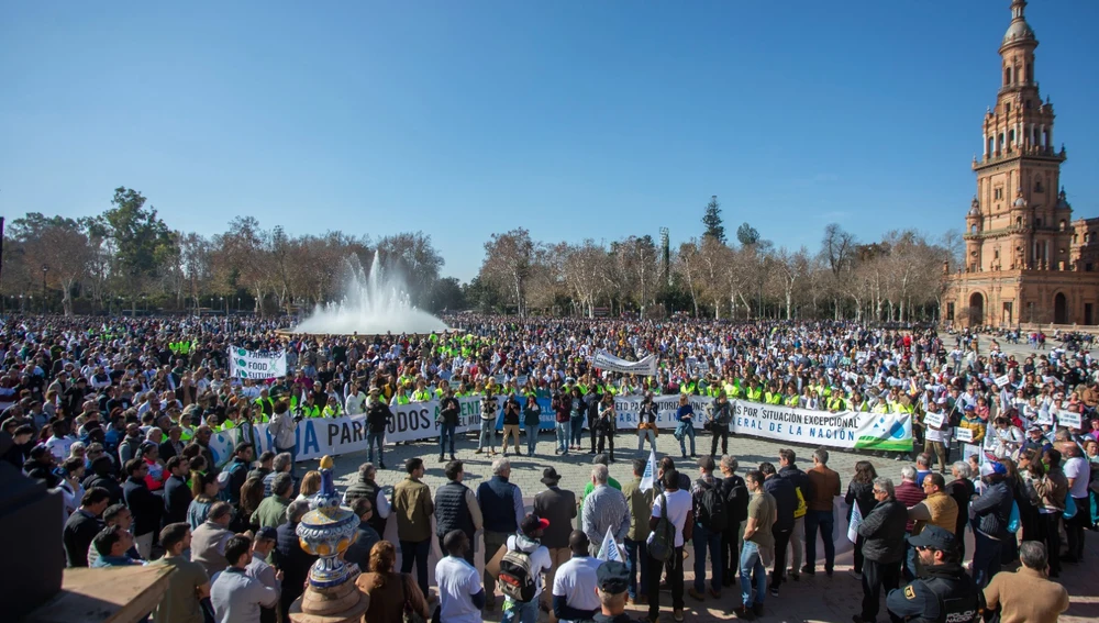 'Agua para todos. Alimentos para el mundo' fue el lema de la manifestación en Sevilla el pasado mes de febrero.
