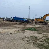 La urbanización de los terrenos del futuro Parque Comercial, en proceso La urbanización de los terrenos del futuro Parque Comercial, en proceso