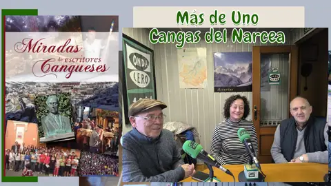 José María, Amalia y Toño en el alumbramiento del libro `Miradas de Escritores Cangueses´ José María, Amalia y Toño en el alumbramiento del libro `Miradas de Escritores Cangueses´