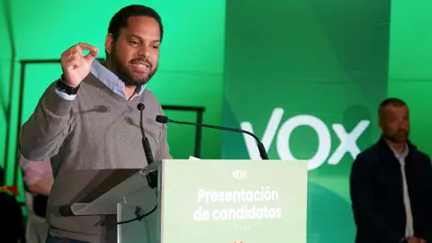 El secretario general de Vox, Ignacio Garriga, durante el acto de presentación de los candidatos de su partido a las elecciones vascas El secretario general de Vox, Ignacio Garriga, durante el acto de presentación de los candidatos de su partido a las elecciones vascas