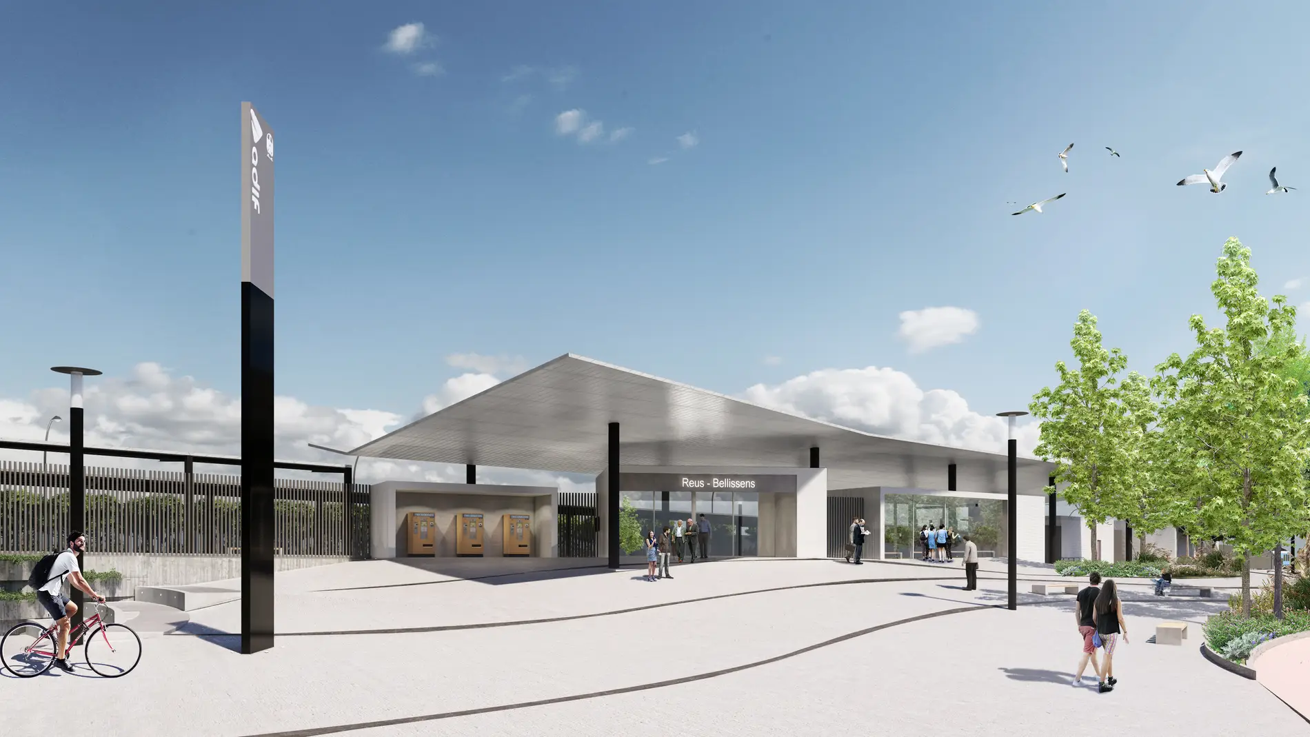 Imatge virtual de la nova estació Reus-Bellissens
