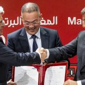 Los presidentes de las Federaciones de España, Marruecos y Portugal firman la candidatura para el Mundial 2030