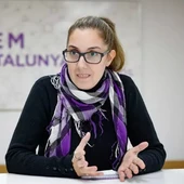 La coordinadora de Podem Catalunya, Conchi Abellán La coordinadora de Podem Catalunya, Conchi Abellán