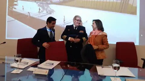 José Manuel Rey Varela, Almirante Frutos y Margarita Robles José Manuel Rey Varela, Almirante Frutos y Margarita Robles