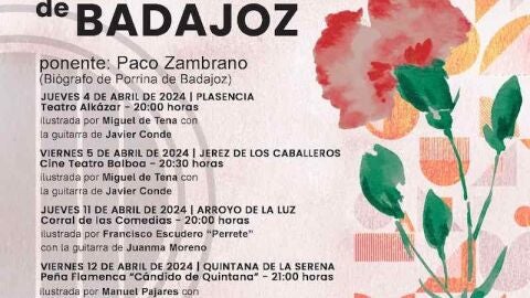 'Porrina de Badajoz' protagonizar&aacute; un ciclo de conferencias ilustradas que llegar&aacute; a seis localidades extreme&ntilde;as