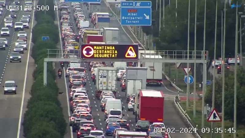 Tráfico València: La V-31, cortada de noche durante tres meses Tráfico València: La V-31, cortada de noche durante tres meses