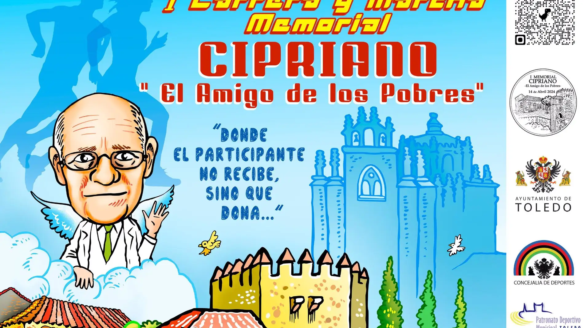 Socorro de los Pobres homenajeará a su fundador Cipriano con una carrera en Toledo para llenar su almacén de alimentos