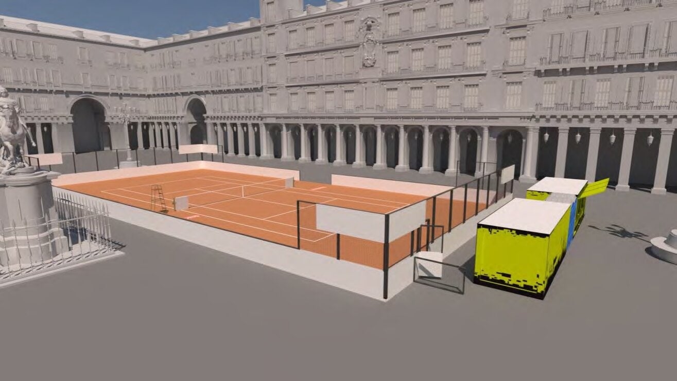 La Plaza Mayor de Madrid tendrá una pista de tenis: cómo reservar para jugar La Plaza Mayor de Madrid tendrá una pista de tenis: cómo reservar para jugar