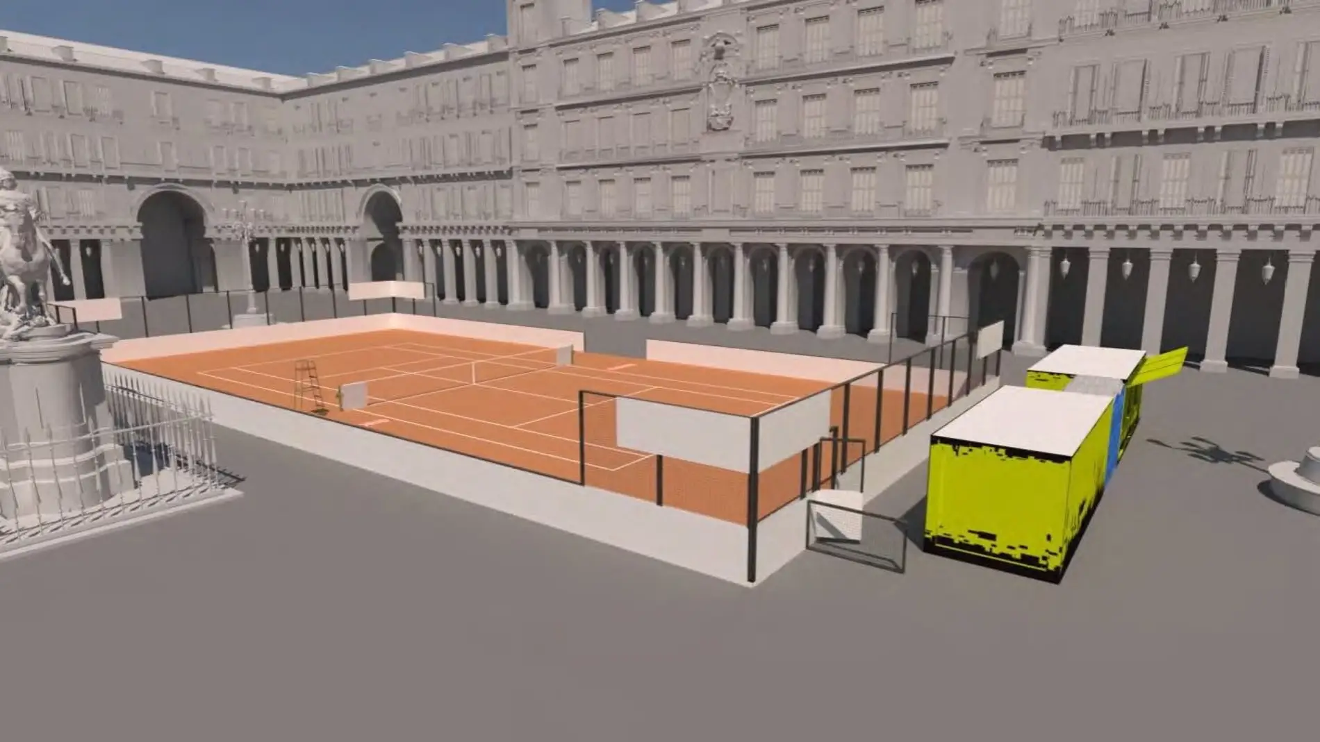 La Plaza Mayor de Madrid tendrá una pista de tenis: cómo reservar para jugar