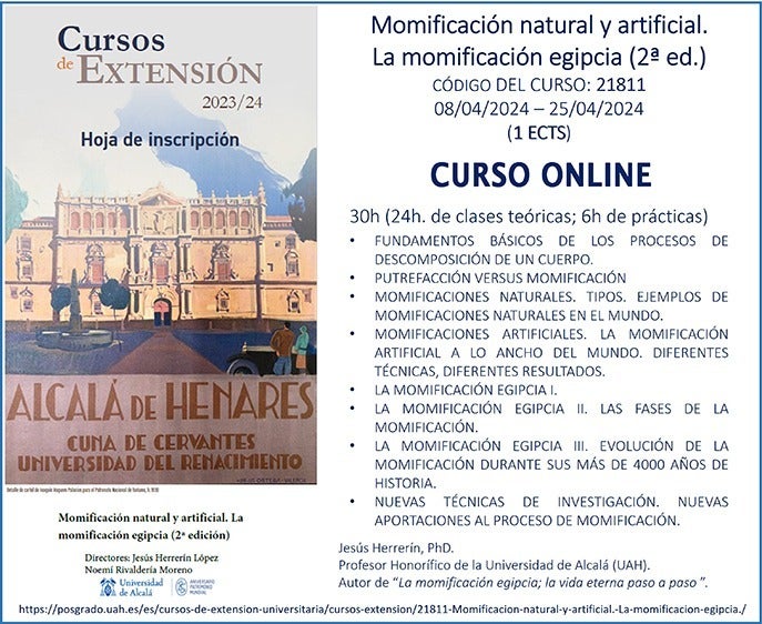 Curso online y presentaciones de su último libro sobre momificación egipcia de la mano de Jesús Herrerín Curso online y presentaciones de su último libro sobre momificación egipcia de la mano de Jesús Herrerín