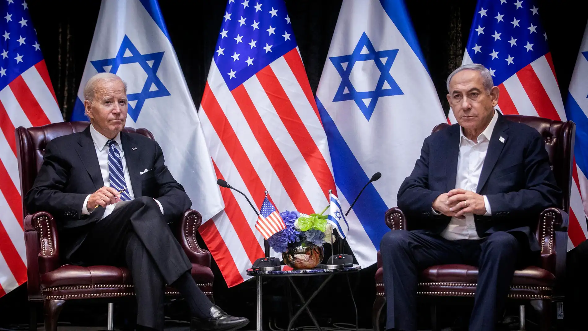 Joe Biden y Benjamin Netanyahu en una foto de archivo