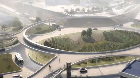 Infografía de la futura rotonda de Padre Anchieta, en Tenerife Infografía de la futura rotonda de Padre Anchieta, en Tenerife