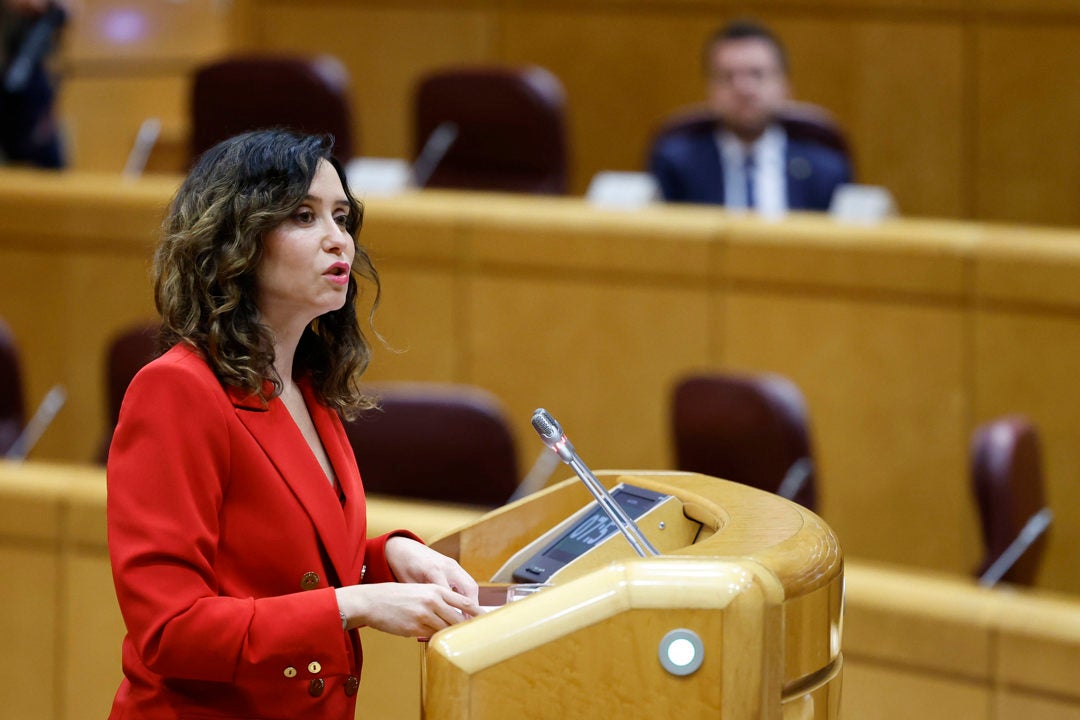 Ayuso: "Los nacionalistas solo necesitaban un Gobierno central débil y a la desesperada y ahí lo tienen" Ayuso: "Los nacionalistas solo necesitaban un Gobierno central débil y a la desesperada y ahí lo tienen"