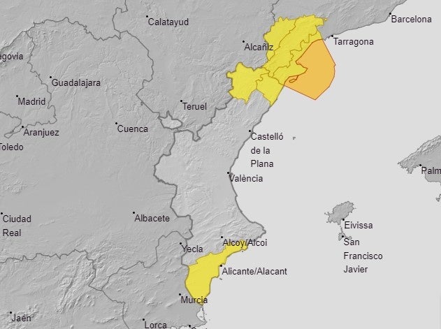 El norte de Castellón en alerta amarilla este martes por fuertes vientos El norte de Castellón en alerta amarilla este martes por fuertes vientos